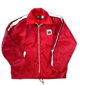 Swingster International Harvester Jacket Men Medium Red 70s Racing Fleece Lined